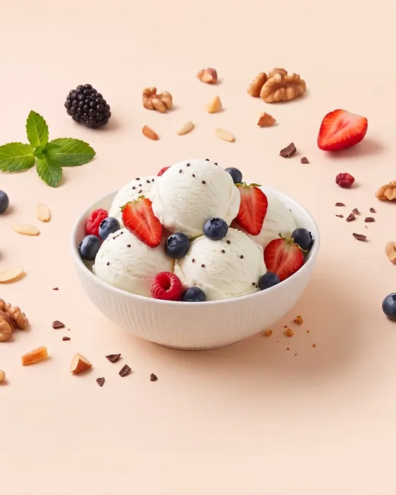 Helado de yogurt natural sin azúcar refinada